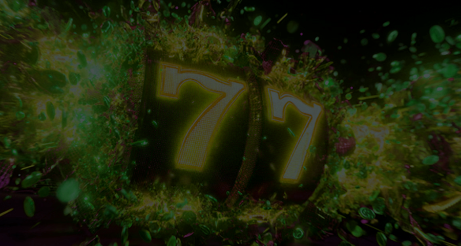 Neonowy banner kasjera i płatności Vox Casino